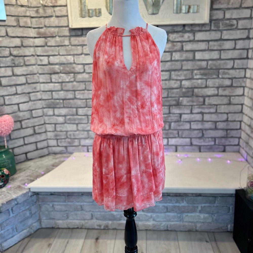 Ramy Brook Pink & White drop waist dress.